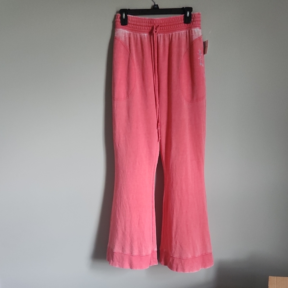 Pink Wide-Leg Sweatpants